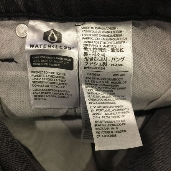 Levi Strauss 514 Straight 36x30 Dusty Charcoal Men's Jeans Sits Below Waist Regu - Picture 4 of 6